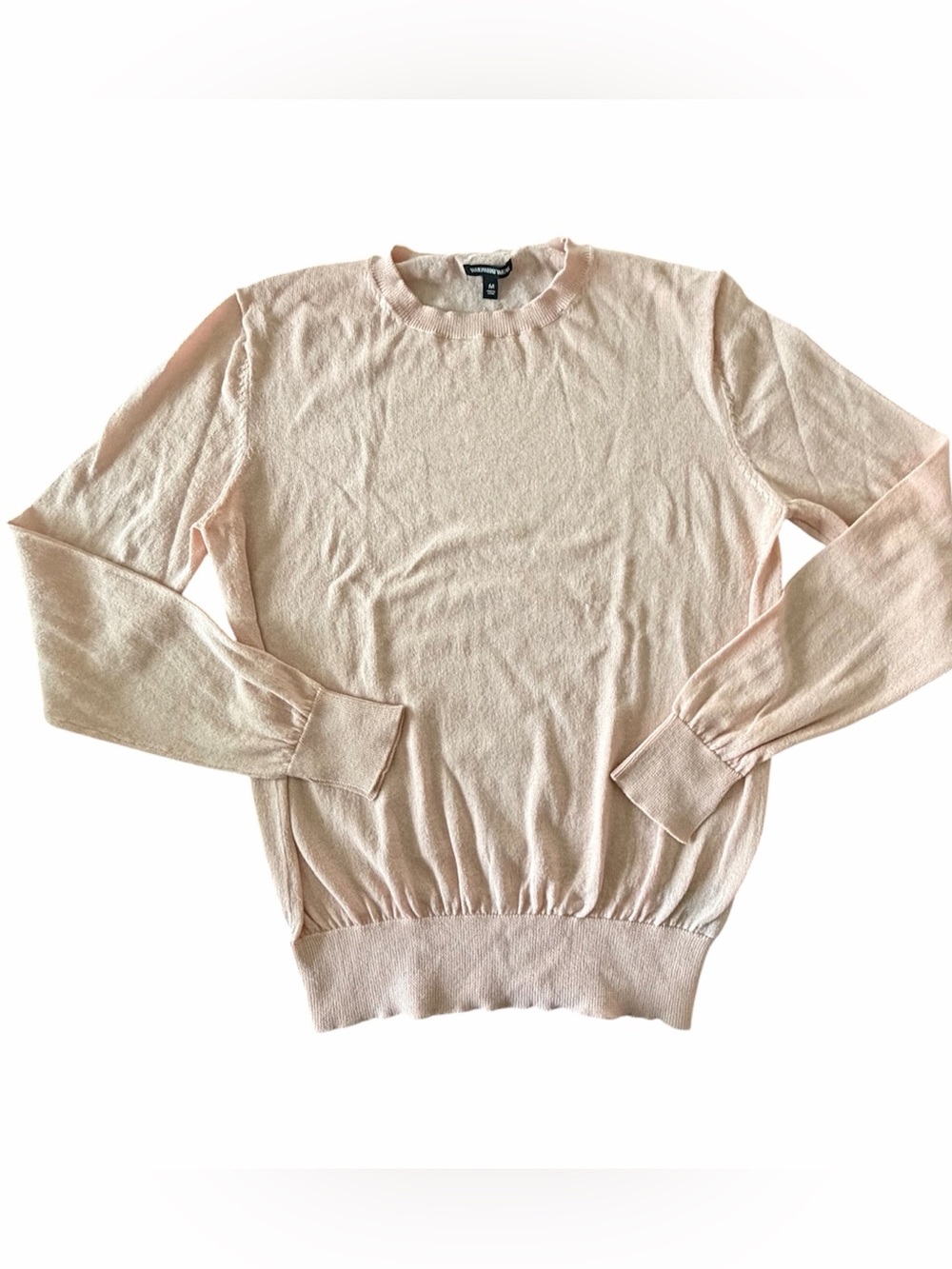 Who What Wear Blush Pink Knit Crewneck Sweater
